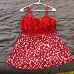 Red No Boundaries LG Spaghetti strap top